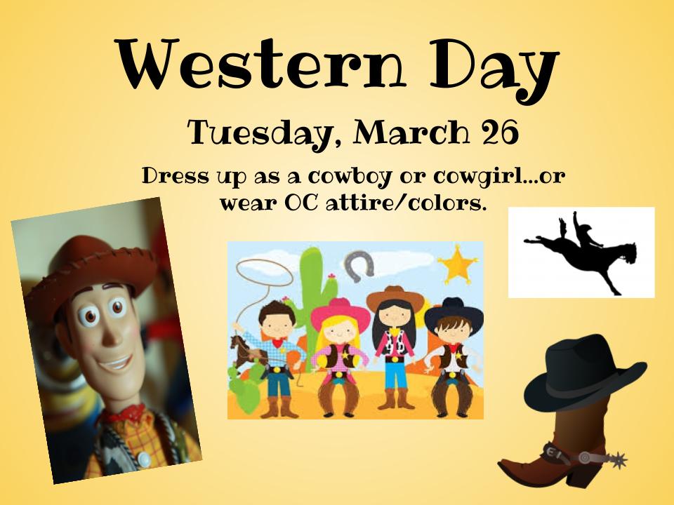 Spirit Day WESTERN DAY Oak Creek Elementary