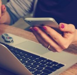 phone and laptop